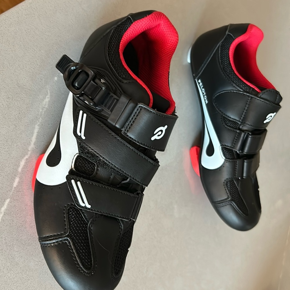 Gently Used Peloton Black and Red Women's Athletic Shoes